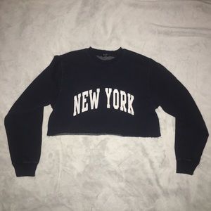 New York cropped sweatshirt